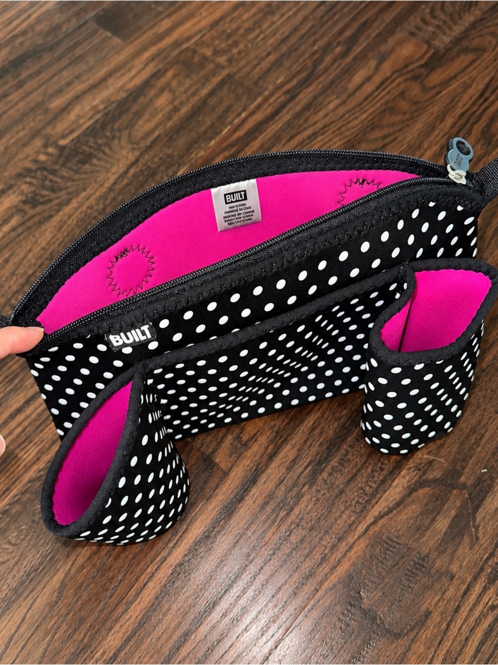BUILT Stroller Organizer – Polka Dot with Pink Interior